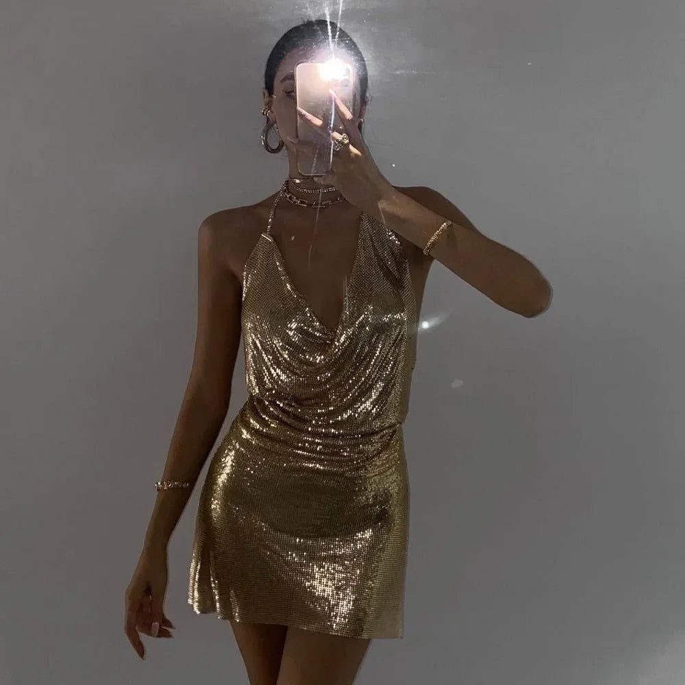 Monte Carlo chanmail mini dress